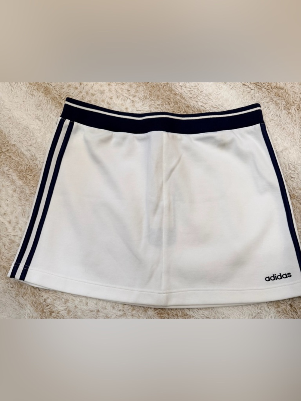 adidas White Skirt with Navy Waistband